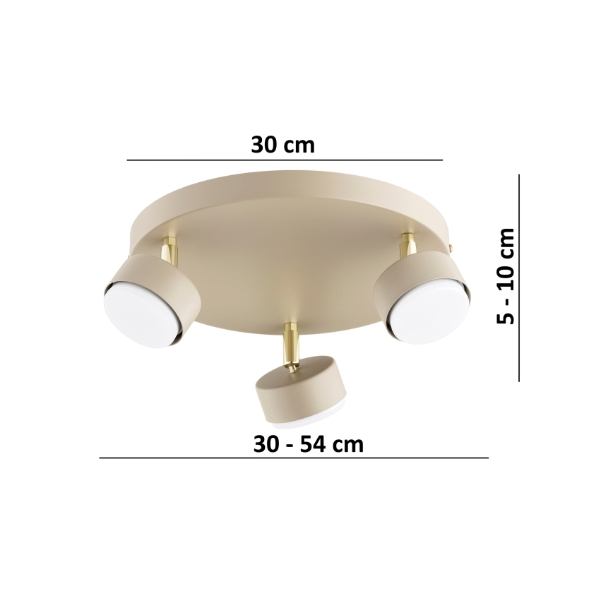 Brilagi - Spot LED MONO 3xGX53/30W/230V bej/auriu