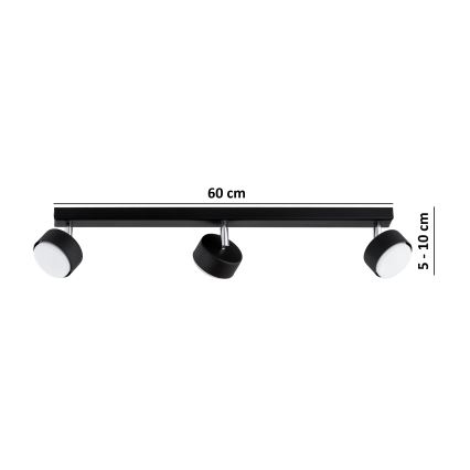 Brilagi - Spot LED MONO 3xGX53/30W/230V, negru