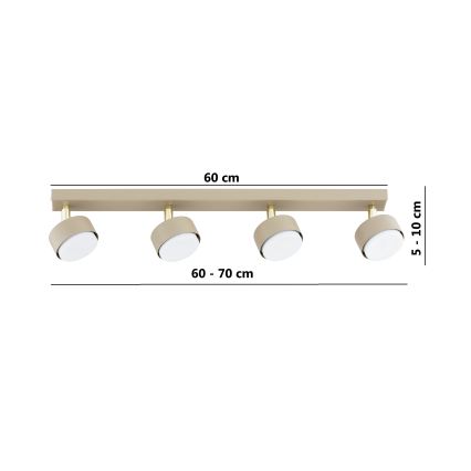 BRILAGI - Spot LED MONO 4xGX53/30W/230V bej
