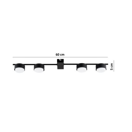 Brilagi - Spot LED MONO 4xGX53/30W/230V negru