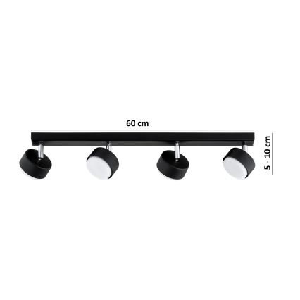 Brilagi - Spot LED MONO 4xGX53/30W/230V negru