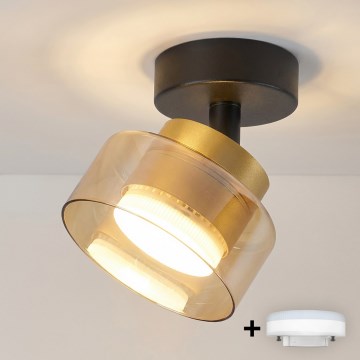 Brilagi - Spot LED reglabil RGB+CCT AURA LUX 1xGX53/14W/230V 2700-6500K Wi-Fi Tuya negru/auriu