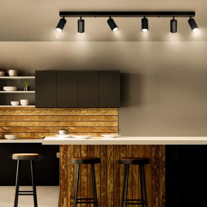 Brilagi - Plafonieră cu 6 spoturi LED RGBW dimabile SELE 6xGU10/6,5W/230V 2700-6500K negru