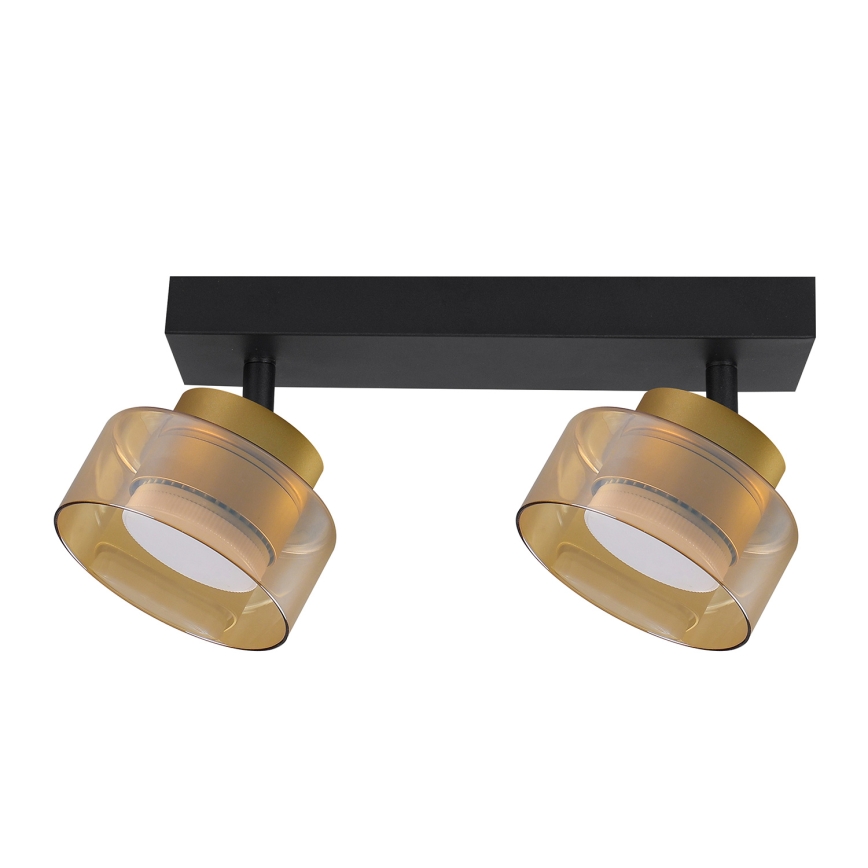 BRILAGI - LED RGB+CCT spot dimabil AURA LUX 2xGX53/14W/230V 2700-6500K Wi-Fi Tuya negru/auriu