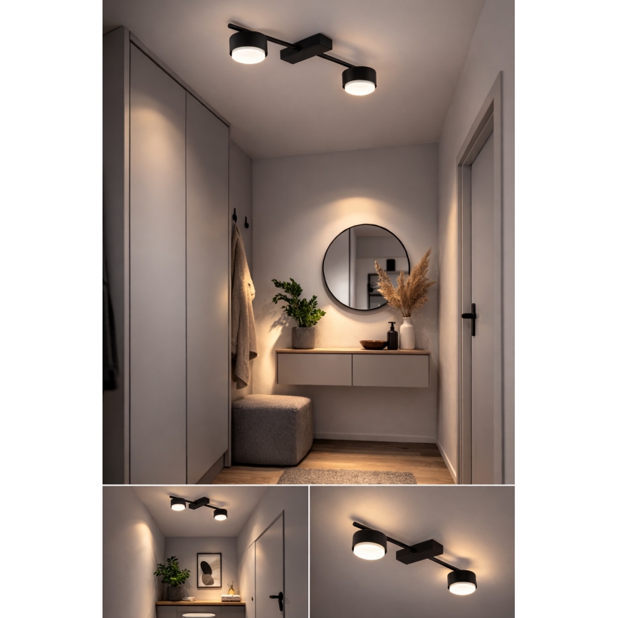 Brilagi - Lampă spot LED RGB+CCT reglabilă MONO 2xGX53/14W/230V 2700-6500K Wi-Fi Tuya neagră