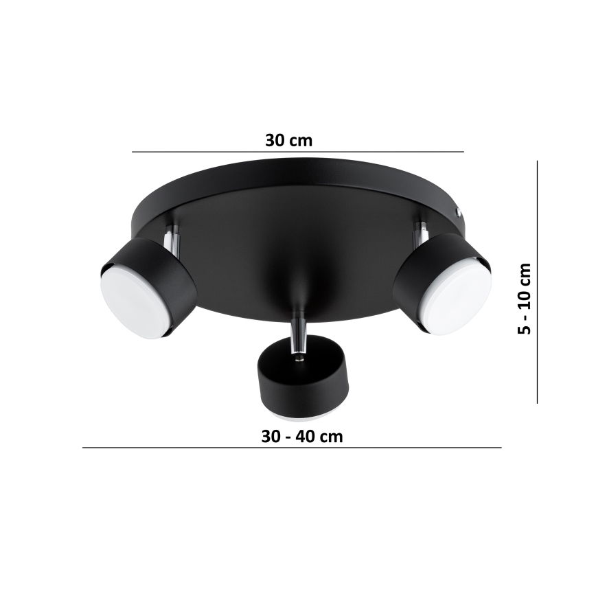 BRILAGI - Spot LED RGB+CCT reglabil MONO 3xGX53/14W/230V 2700-6500K Wi-Fi Tuya negru