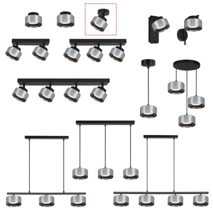 Brilagi - LED RGB+CCT Lampă spot dimabilă AURA LUX 1xGX53/14W/230V 2700-6500K Wi-Fi Tuya negru/fumuriu