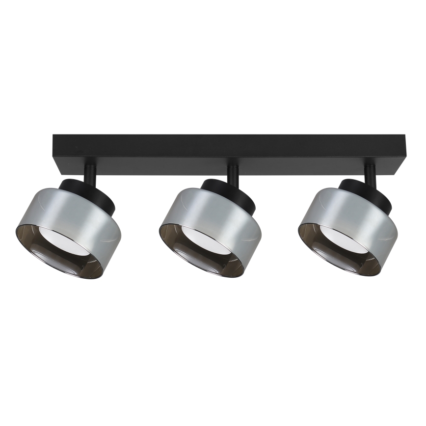 Brilagi - Lampă spot LED RGB+CCT dimabilă AURA LUX 3xGX53/14W/230V 2700-6500K Wi-Fi Tuya negru/fumuriu