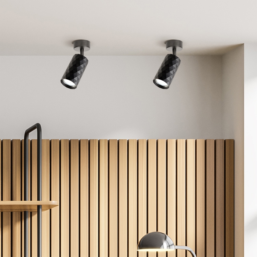 Brilagi - Spot LED RGBW dimmabil SELE DIAMANT 1xGU10/6W/230V 3000K negru + telecomandă