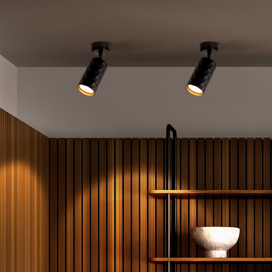 Brilagi - Spot LED RGBW dimmabil SELE DIAMANT 1xGU10/6W/230V 3000K negru + telecomandă