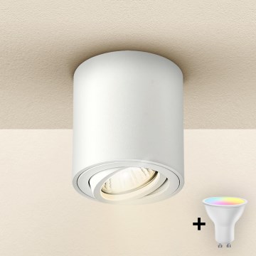 Brilagi - Spot LED RGBW dimabil MIA 1xGU10/4,8W/230V 3000K 84x80 mm alb + telecomandă