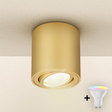 Brilagi - Spot LED RGBW dimabil MIA 1xGU10/4,8W/230V 3000K 84x80 mm auriu + telecomandă