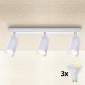 Brilagi - Spot LED RGBW dimabil SELE, 3x GU10, 6W, 230V, 2700–6500K, alb