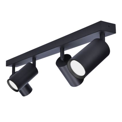 Brilagi - Spot LED RGBW dimabil SELE 4x GU10, 4,8W, 230V, 3000K, negru + telecomandă