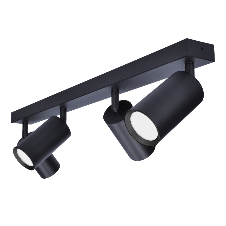 Brilagi - Spot LED RGBW dimabil SELE 4x GU10, 4,8W, 230V, 3000K, negru + telecomandă