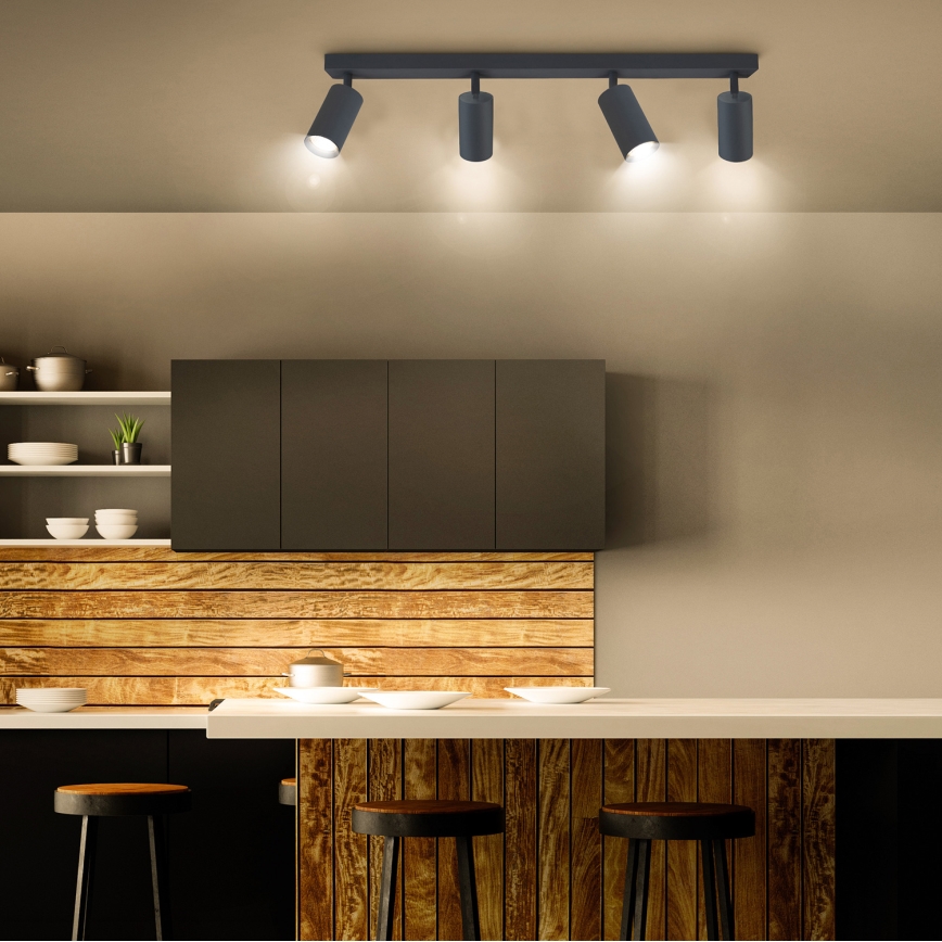 Brilagi - Spot LED RGBW dimerizabil SELE 4xGU10/4,8W/230V 3000K antracit + telecomandă