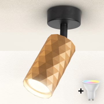 Brilagi - Spot LED RGBW dimabil SELE DIAMANT, 1xGU10/4,8W/230V, auriu + telecomandă
