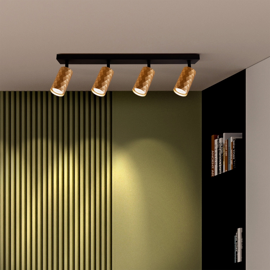 Brilagi - Spot LED RGBW dimabil SELE DIAMANT 4xGU10/4,8W/230V 3000K auriu + telecomandă