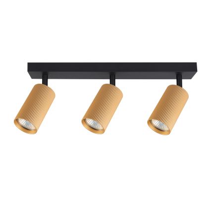 Brilagi - Spot LED RGBW dimerizabil SELE MODERN 3xGU10/4,8W/230V 3000K auriu + telecomandă