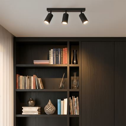 Brilagi - Spot LED RGBW reglabil SELE MODERN 3xGU10/4,8W/230V 3000K negru + telecomandă
