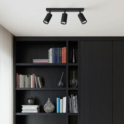 Brilagi - Spot LED RGBW reglabil SELE MODERN 3xGU10/4,8W/230V 3000K negru + telecomandă