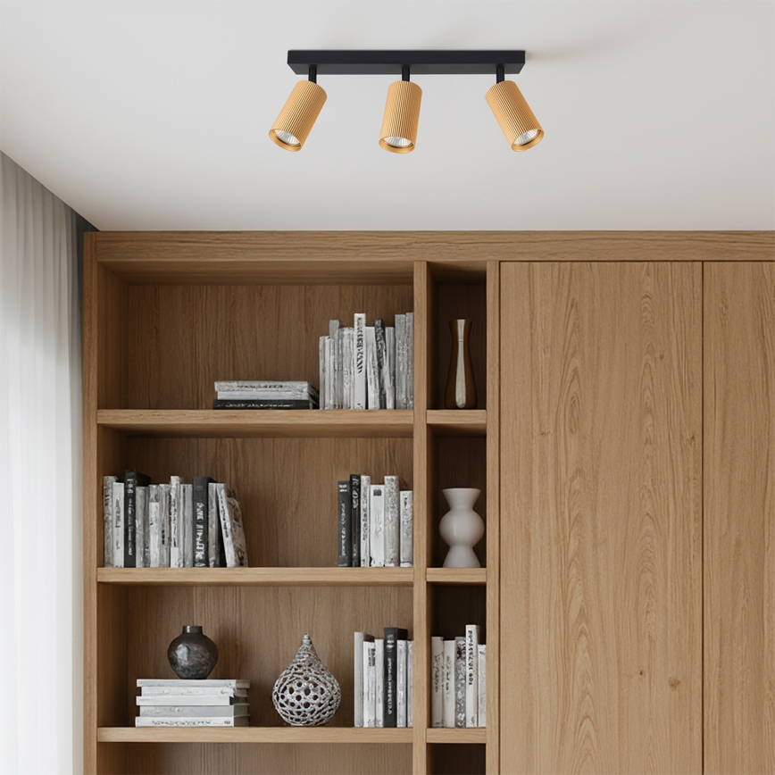 Brilagi - Spot LED RGBW dimerizabil SELE MODERN 3xGU10/6W/230V 3000K auriu + telecomandă