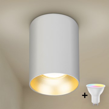 Brilagi - Spot LED RGBW dimabil TRINE 1x GU10/4,8W/230V 3000K alb/auriu + telecomandă