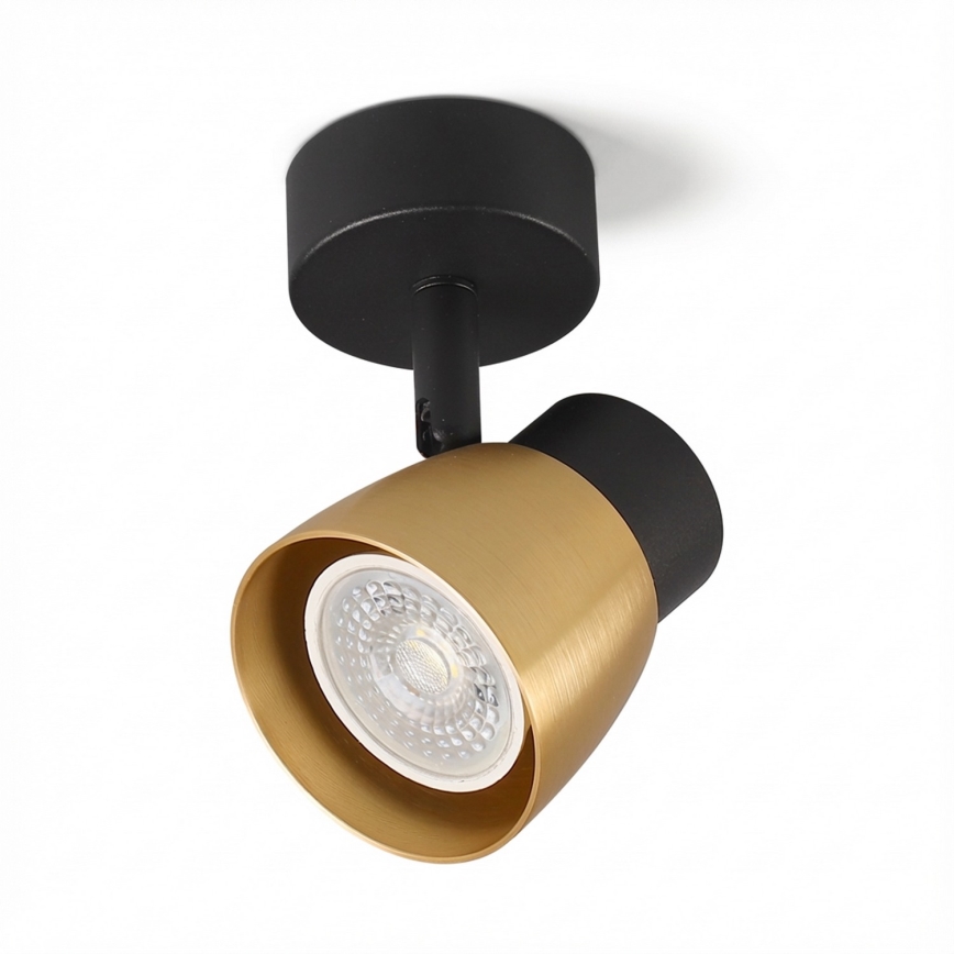 Brilagi - Spot LED RGBW dimerizabil NUGGET 1xGU10/6W/230V negru/auriu