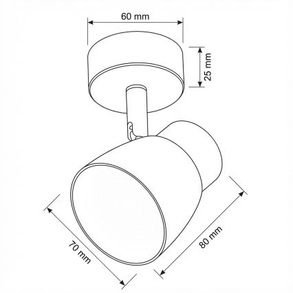 Brilagi - Spot LED RGBW dimerizabil NUGGET 1xGU10/6W/230V negru/auriu