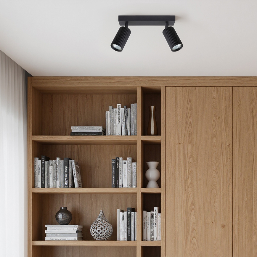 Brilagi - Spot LED RGBW dimmabil SELE MODERN 2xGU10/4,8W/230V 3000K negru + telecomandă