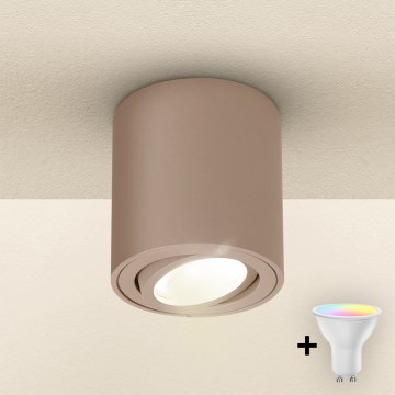 Brilagi - Spot LED RGBW dimmabil MIA 1xGU10/4,8W/230V 3000K 84x80 mm bej + telecomandă