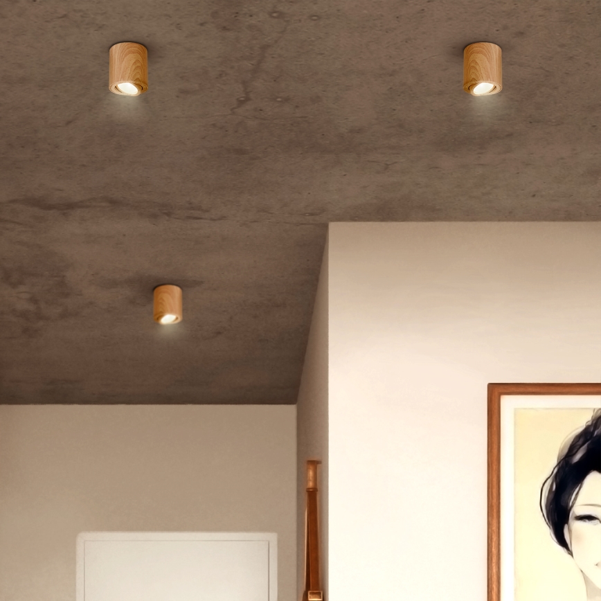 Brilagi - Spot LED RGBW dimerizabil MIA 1xGU10/4,8W/230V 3000K 84x80 mm maro + telecomandă