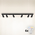 Brilagi - Spot LED RGBW dimmabil SELE DIAMANT 6xGU10/6,5W/230V 2700-6500K Wi-Fi negru