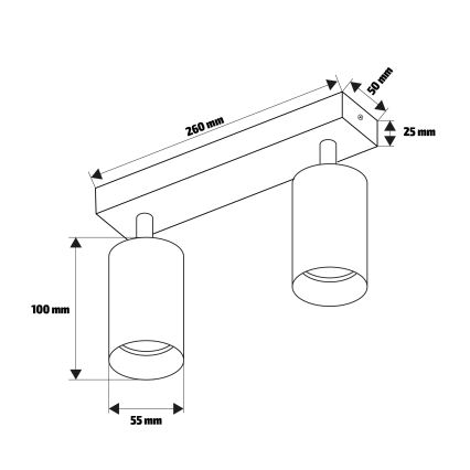 Brilagi - Spot LED RGBW reglabil SELE MODERN, 2xGU10/6,5W/230V, 2700-6500K, Wi-Fi, alb