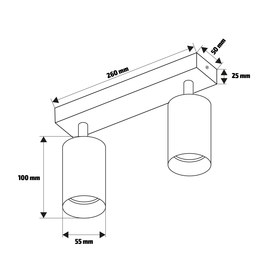 Brilagi - Spot LED RGBW reglabil SELE MODERN, 2xGU10/6,5W/230V, 2700-6500K, Wi-Fi, alb