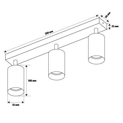 Brilagi - Spot LED RGBW dimerizabil SELE MODERN 3xGU10/6W/230V 3000K Wi-Fi alb