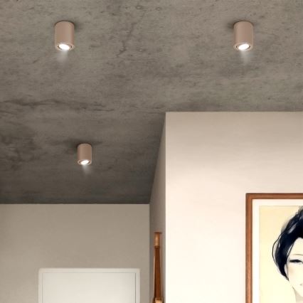 Brilagi - Spot LED RGBW dimmabil MIA 1xGU10/4,8W/230V 3000K 100x80 mm bej + telecomandă