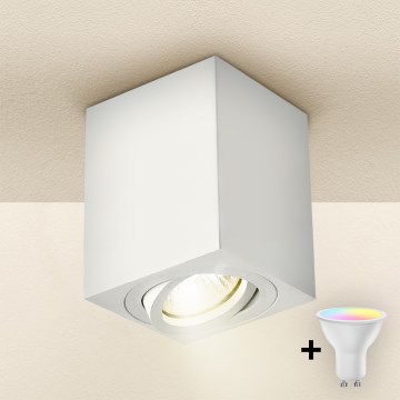 Brilagi - Spot LED RGBW reglabil MIA 1x GU10/30W/230V 3000K Wi-Fi 100x80 mm alb