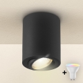 Brilagi - Spot LED RGBW reglabil MIA 1xGU10/4,8W/230V 3000K 100x80 mm negru + telecomandă