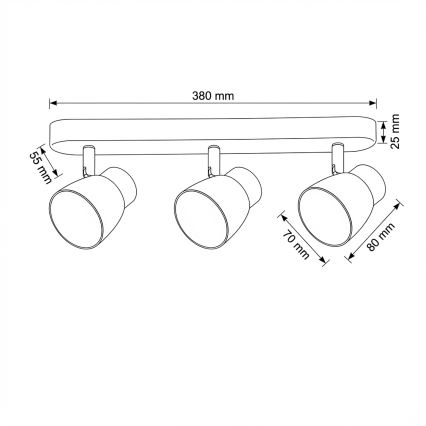 Brilagi - Spot LED RGBW reglabil NUGGET, 3x GU10, 4,8W, 230V, negru/auriu