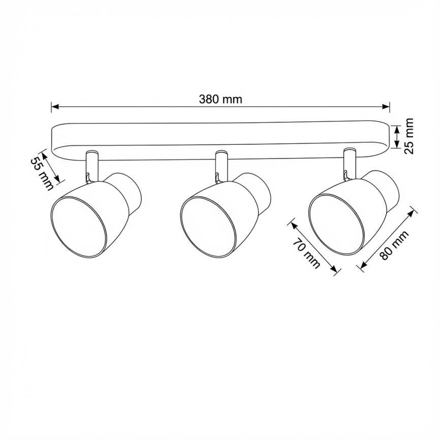 Brilagi - Spot LED RGBW reglabil NUGGET, 3x GU10, 4,8W, 230V, negru/auriu