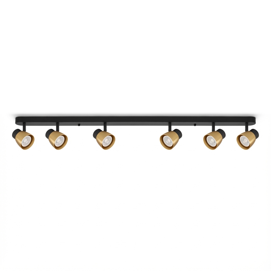 Brilagi - Spot LED RGBW reglabil NUGGET 6xGU10/6W/230V 2700-6500K Wi-Fi negru/auriu