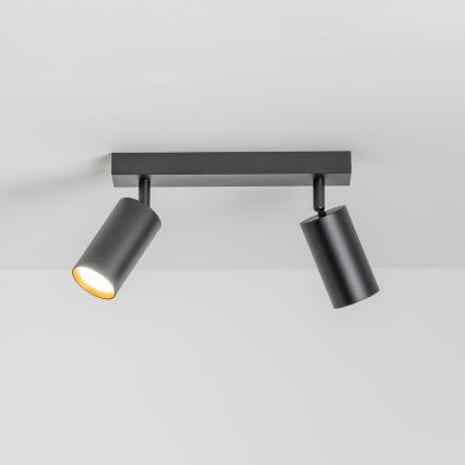 Brilagi - Spot LED RGBW dimabil SELE, 2x GU10/4,8W/230V, 3000K, negru/auriu + telecomandă