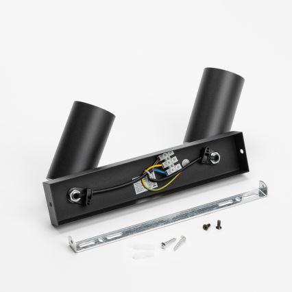 Brilagi - Spot LED RGBW dimabil SELE, 2x GU10/4,8W/230V, 3000K, negru/auriu + telecomandă
