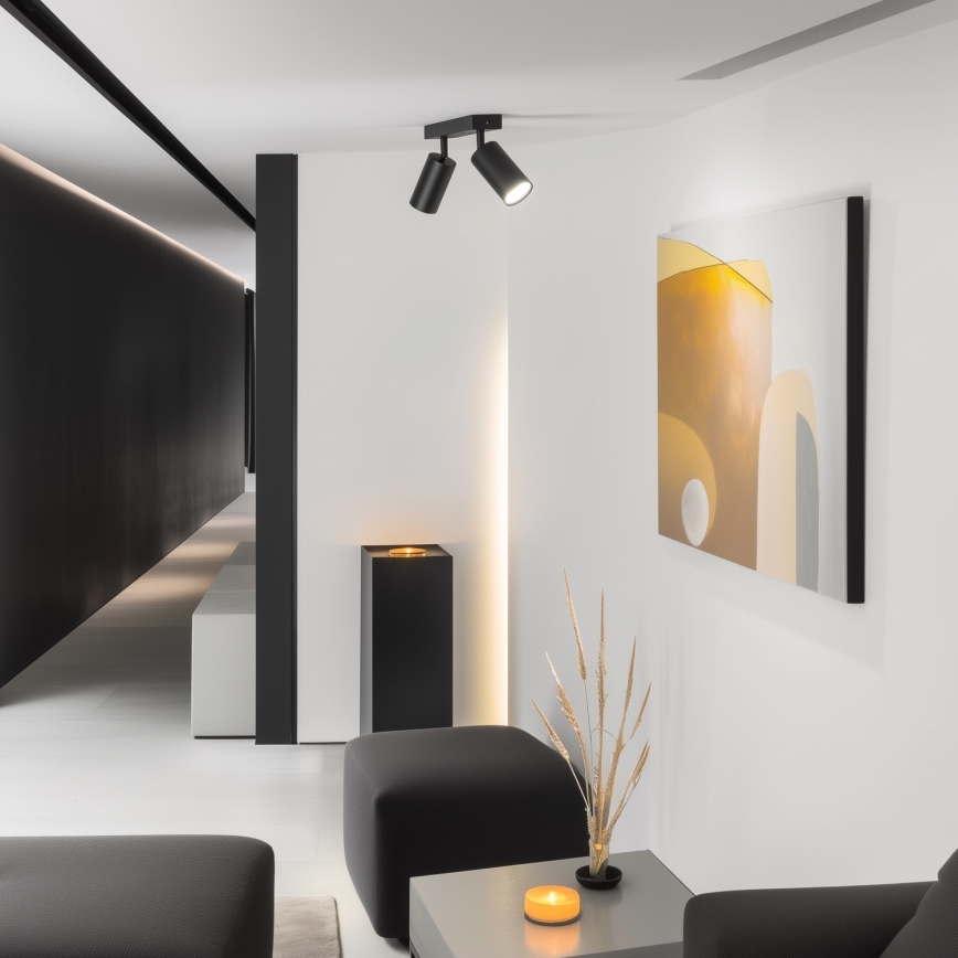 Brilagi - Spot LED RGBW dimmabil SELE 2xGU10/4,8W/230V 3000K negru + telecomandă