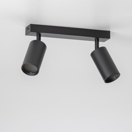 Brilagi - Spot LED RGBW dimmabil SELE 2xGU10/6W/230V 3000K negru + telecomandă
