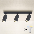 Brilagi - Spot LED RGBW reglabil SELE 3xGU10/4,8W/230V 3000K antracit + telecomandă