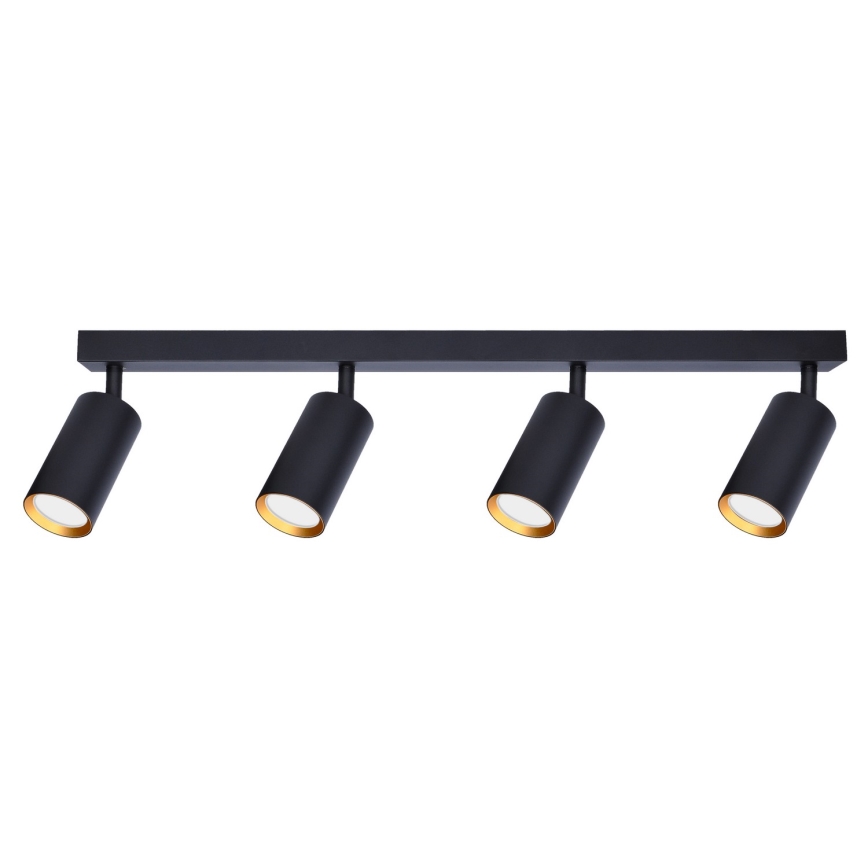 Brilagi - Spot LED RGBW dimabil SELE 4xGU10/4,8W/230V 3000K negru/auriu + telecomandă