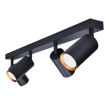 Brilagi - Spot LED RGBW dimabil SELE 4xGU10/4,8W/230V 3000K negru/auriu + telecomandă