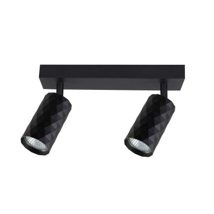 Brilagi - Spot LED RGBW dimabil SELE DIAMANT, 2xGU10, 4,8W, 230V, 3000K, negru, cu telecomandă